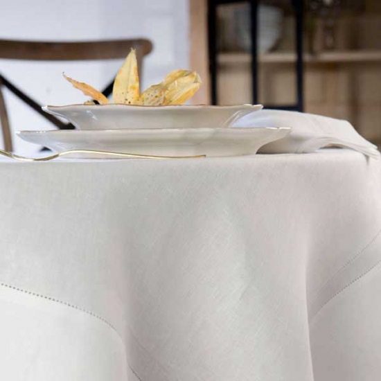 Hemstitch Linen Tablecloth